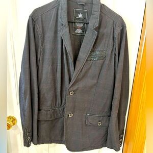 Rock & Republic 100%cotton dark academia preppy mens blazer lightweight classic